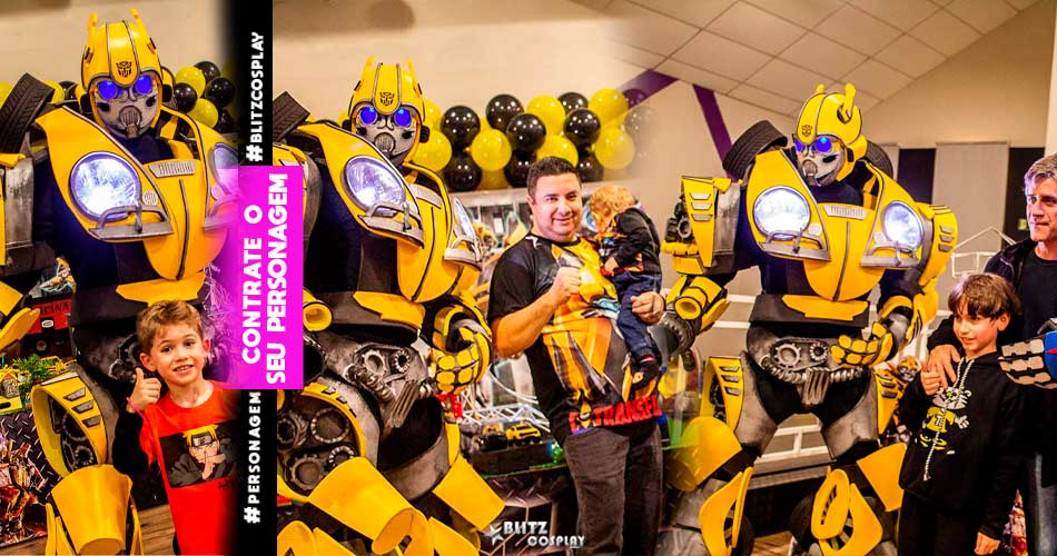 Bumblebee personagem vivo para festas