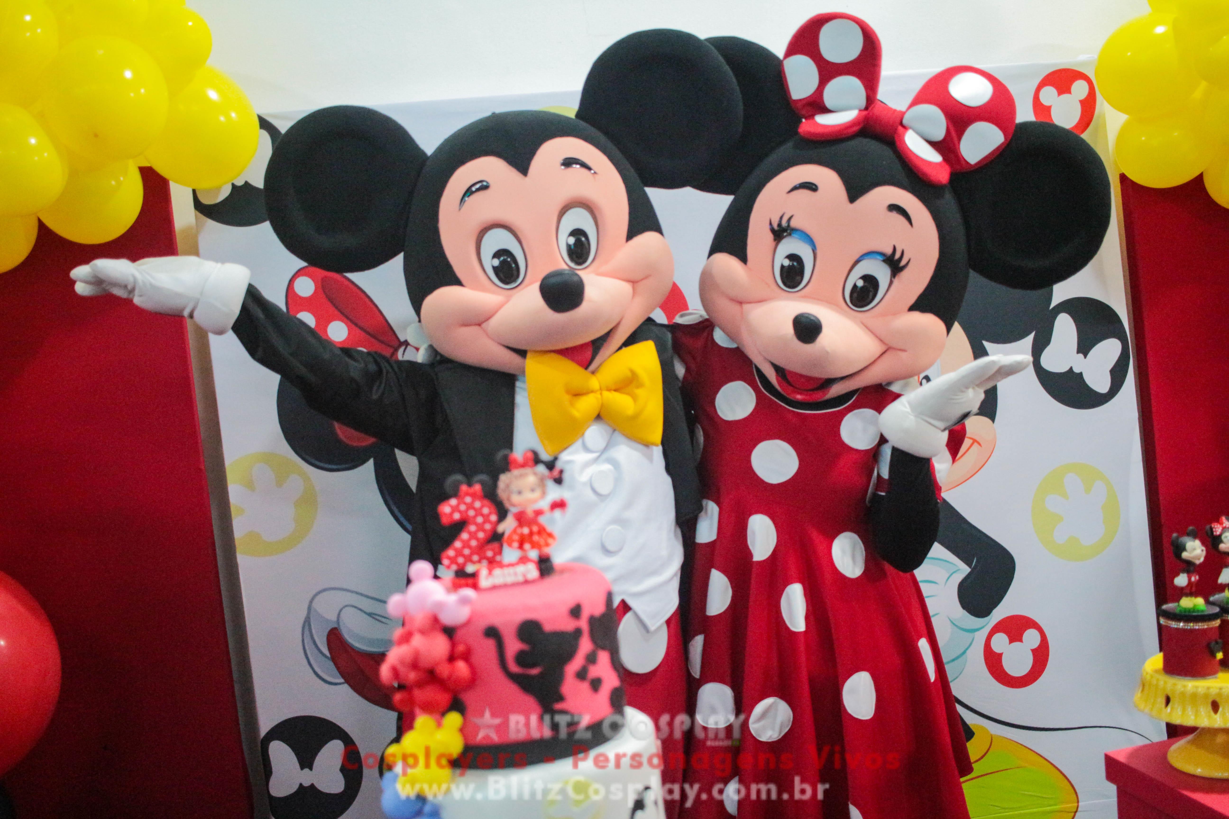 Mickey e Minnie Personagens Vivos Para Festas e Eventos.