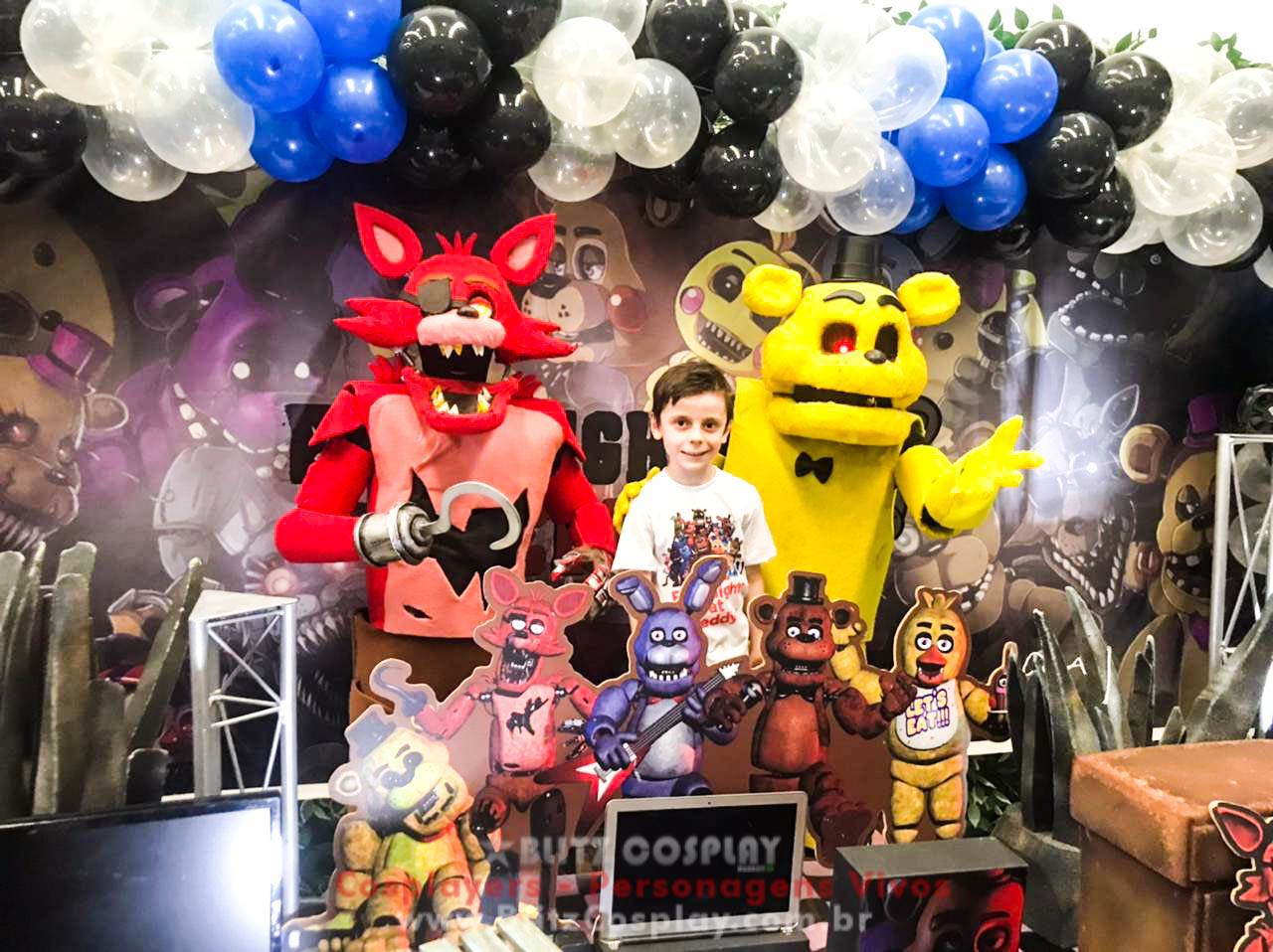 Contratar Animatronics personagem vivo para festas - FNAF